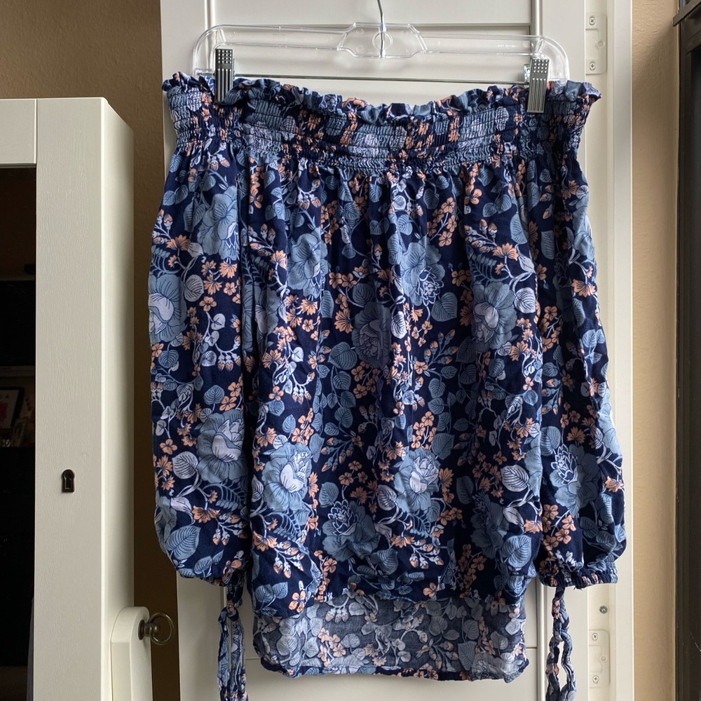 Large floral off the shoulder top